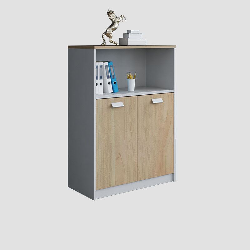 Babor de archivos de madera de archivos verticales modernos de mediados de siglo