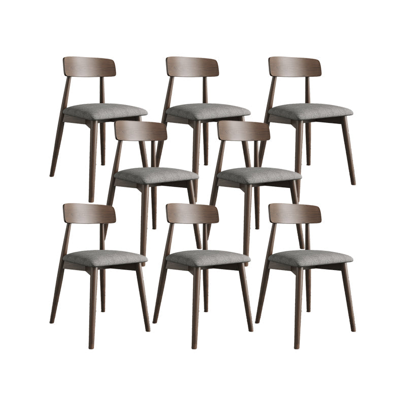 Industrial Upholstered Armless Chair Indoor Rubberwood Side Chair