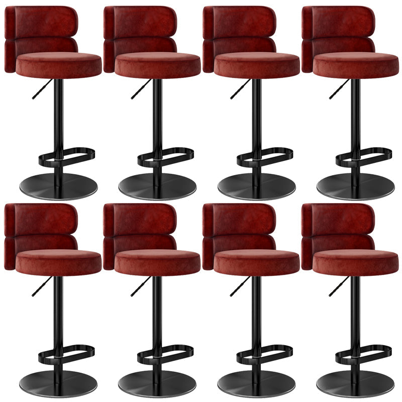 Taburete de barra glamorable taburete redonda de mostrador de asiento redondo con patas de metal