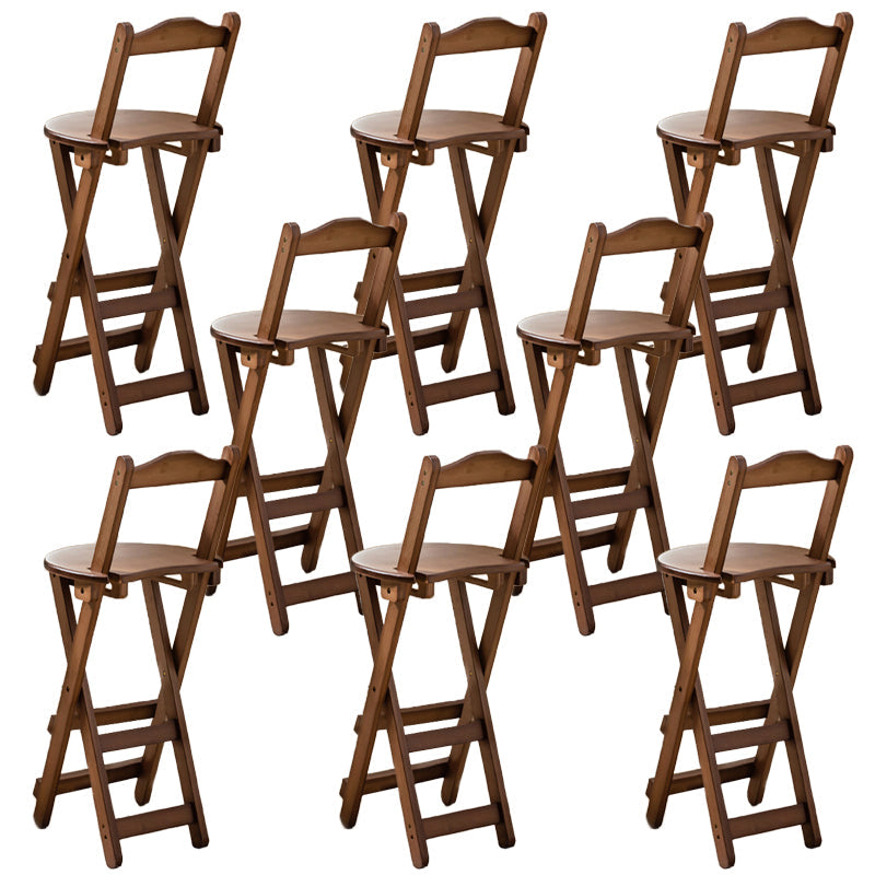 Taburetes de comedor plegables contemporáneos taburetes de barra de madera maciza con reposapiés