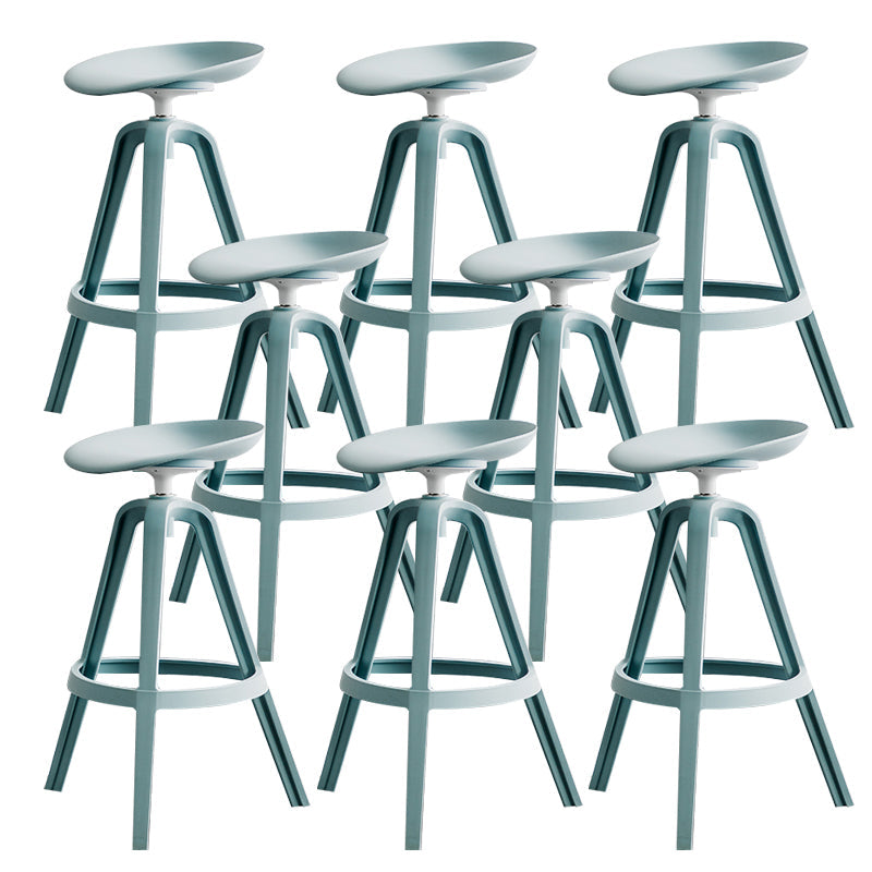 Nordic Low Back Counter Bar Stool Plastic Bar Stool for Home
