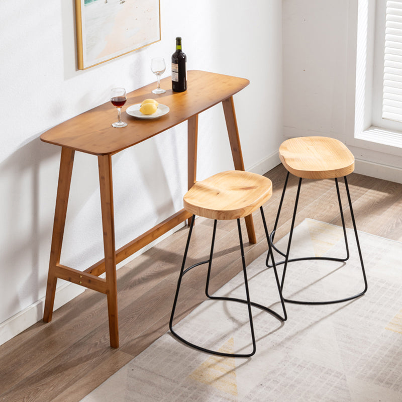 Moderne rechthoek houten toonbanktafel 1/2/3 stukken staaftafel ingesteld voor melktheewinkel