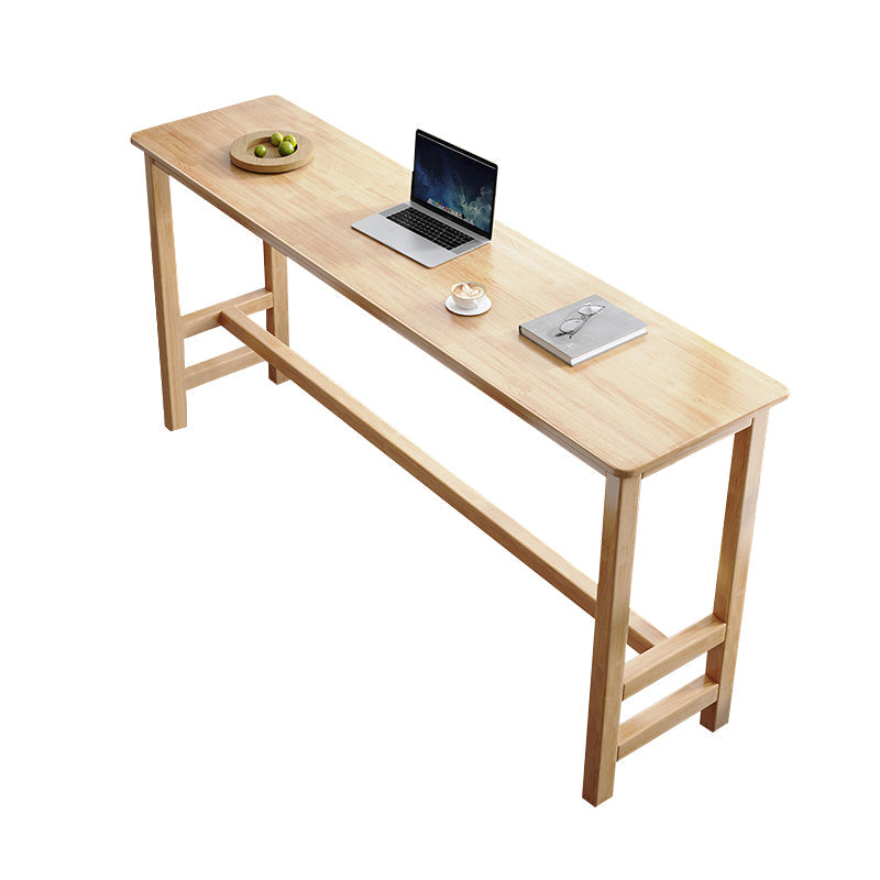 モダンなウッドビストロバーテーブル長方形のフットレストバーテーブル