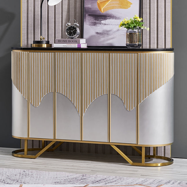 Marble Credenza Servidor moderno y contemporáneo con gabinetes