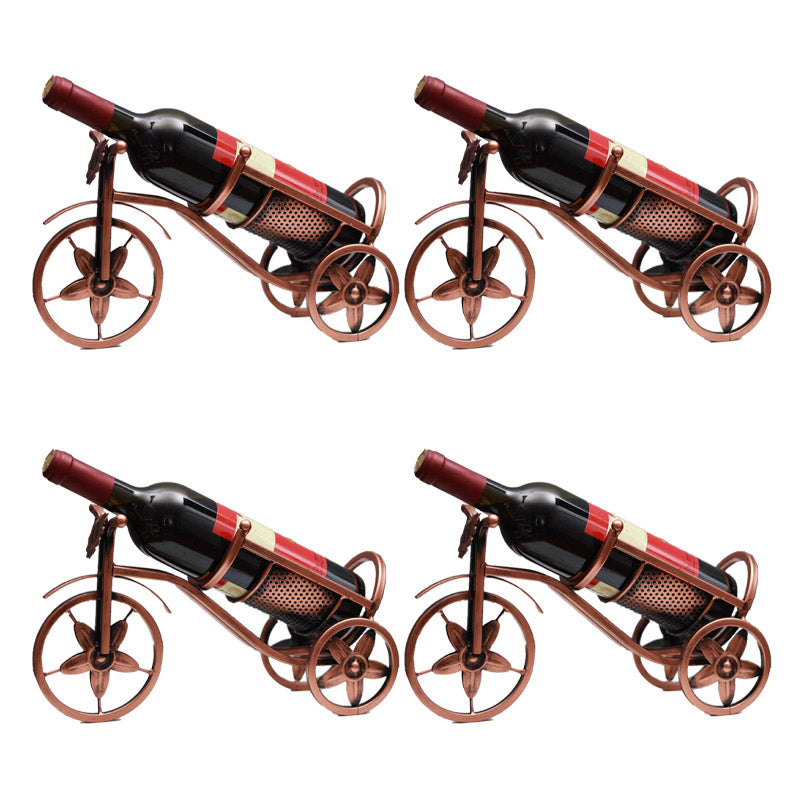 Countertop Wine Rack Glam Metal Wine Bottle Rack for Dining Room Copper 4 Piece Set Clearhalo 'furn' 'furn_wine_racks' 'Furniture' 'Kitchen & Dining Furniture' 'Wine Racks' 'wine_racks' 6941089