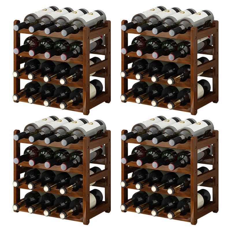 Modern Countertop Wine Rack Solid Wood Wine Bottle Rack for Home