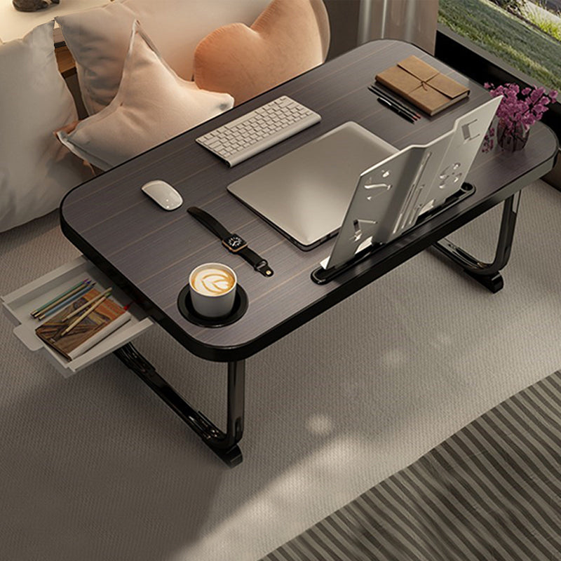 Pliage d'écriture de bureau rectangle des bureaux de tâche de tâche avec 2 lames en noir / blanc / naturel