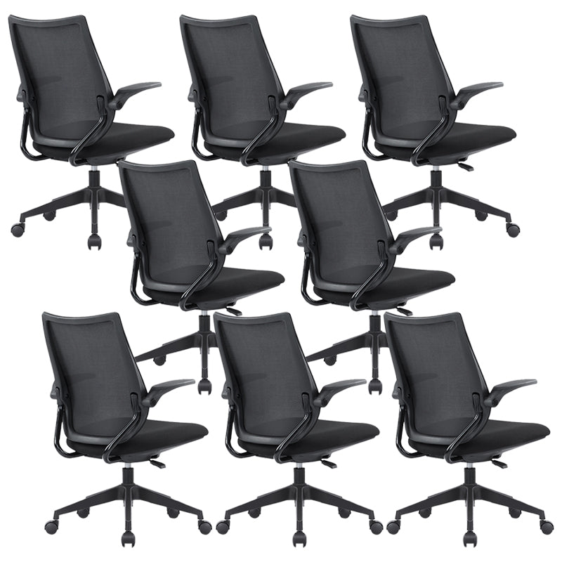 Sedia da scrivania ad armi regolabile moderna nessuna sedia da ufficio angosciante con schiena traspirante