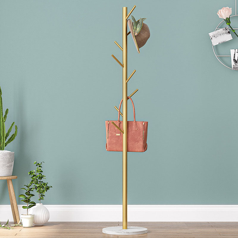 Prachtig kap -rek Multi -jas haken metalen rek met marmeren bodem