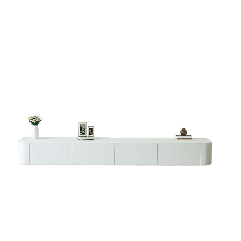 Faux Wood White Media Console Modern Cable Management TV Console Clearhalo 'furn' 'furn_tv_stands_entertainment_centers' 'Furniture' 'Living Room Furniture' 'TV Stands & Entertainment Centers' 'TV Stands & Media Storage Furniture' 'tv_stands_entertainment_centers' 6949592