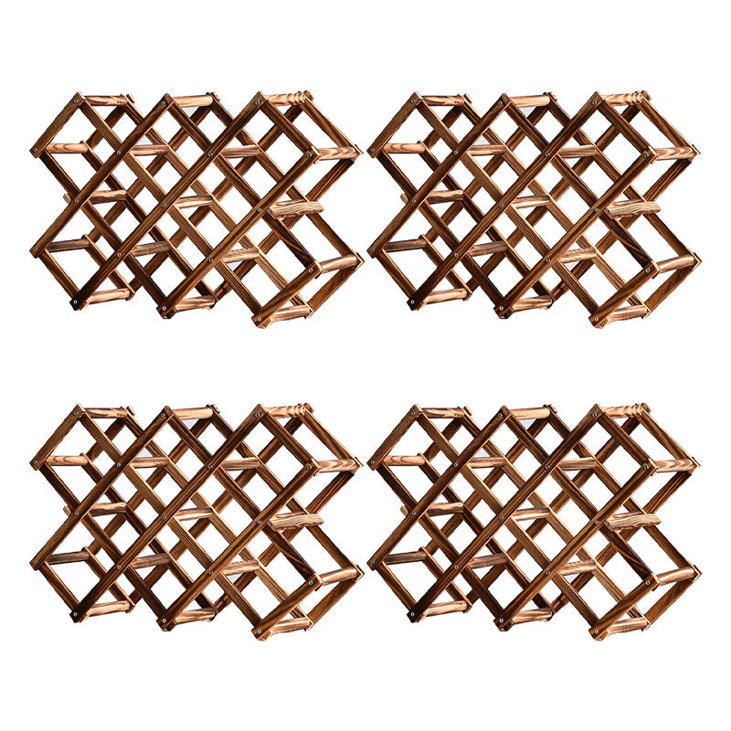 Tabletop moderno portabottiglie per vino in legno in legno massiccio per soggiorno