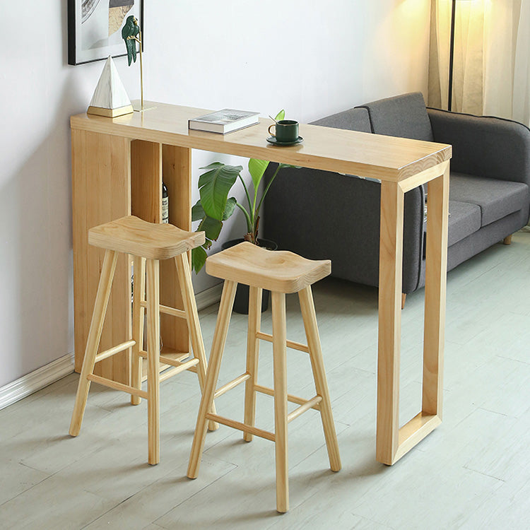 Modern Pine Solid Wood Bar Height Table Rectangle Bar Table for Living Room Clearhalo 'Bar Furniture' 'Bar Tables' 'bar_tables' 'furn' 'furn_bar_tables' 'Furniture' 'Kitchen & Dining Furniture' 6954276