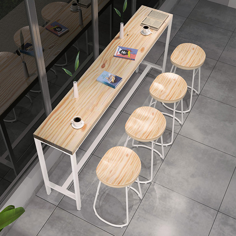 Industrial Rectangle Wood Counter Table 1/2/5 Pieces Bar Table Set for Living Room