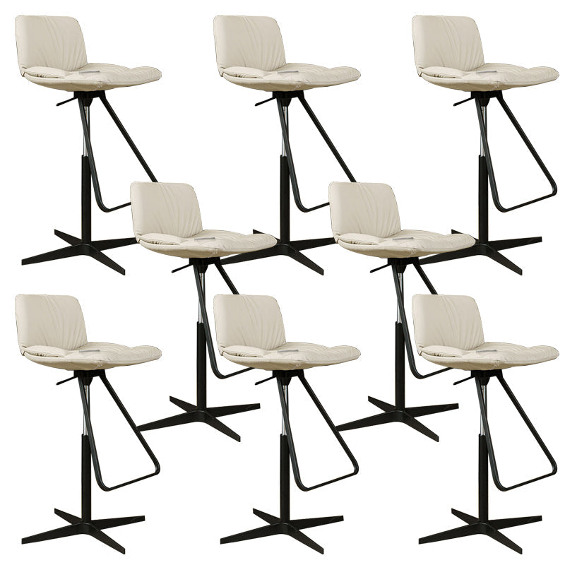 Industrial Style Adjustable Bar Stool Leather Counter Bar Stool for Home