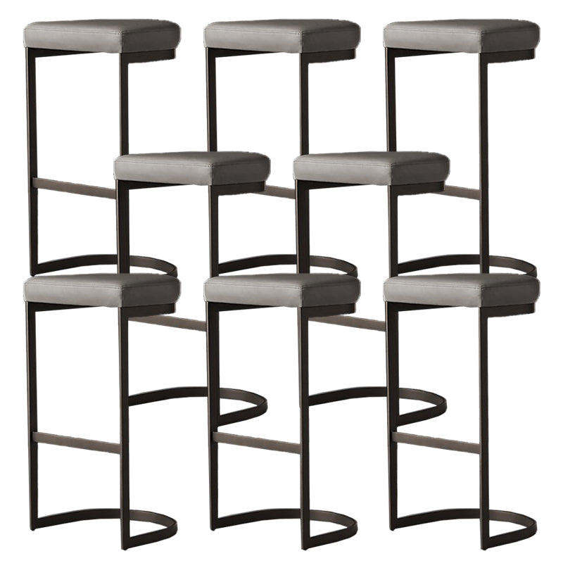 Taburetes de comedor tapizados glamorosos taburetes de bar sin brazo con base de metal