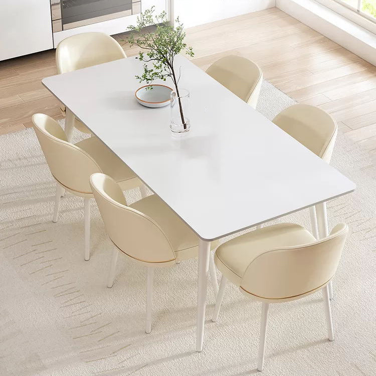 Mesa de comedor de piedra rectangular moderna 1/2/5/7 piezas de comedor juego para comedor