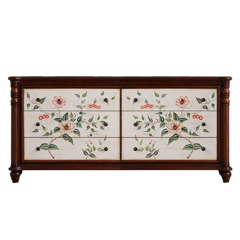 Tresser tradicional tocador de cofre de almacenamiento de madera sólida, 15.6 pulgadas w