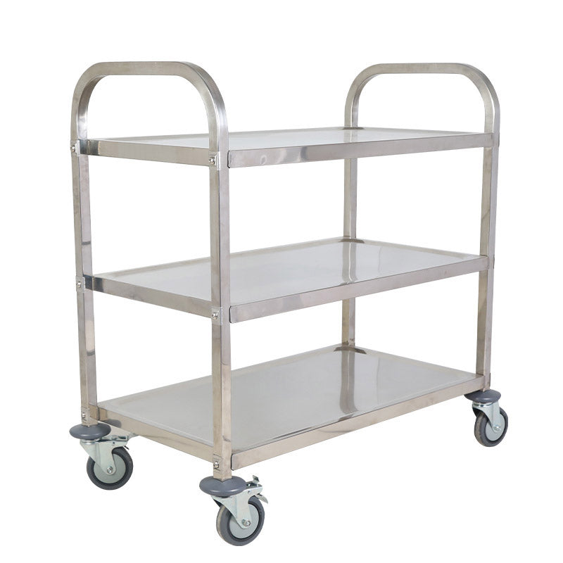 Table de préparation à rangement ouvert moderne Table de salle à manger en métal rectangulaire chariot