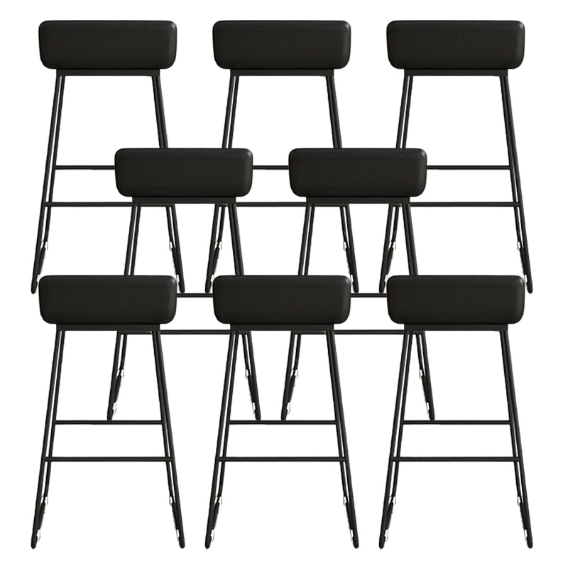 Low Back Barstools Contemporary Armless Bar Stools with Metal Base