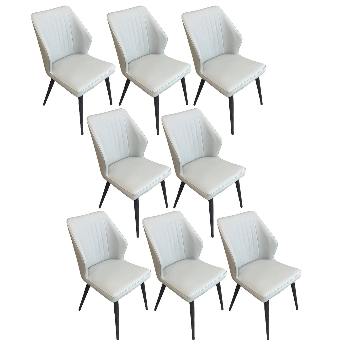 Chaises de restauration en cuir fausse avec des jambes en métal