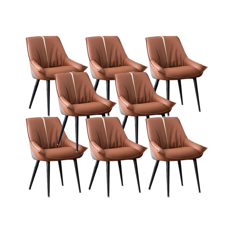 Modern PU Leather Side Chair Parsons Indoor Dining Chair for Home