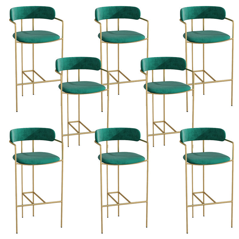Low Back Dining Stools Industrial Bar Stools with Metal Base