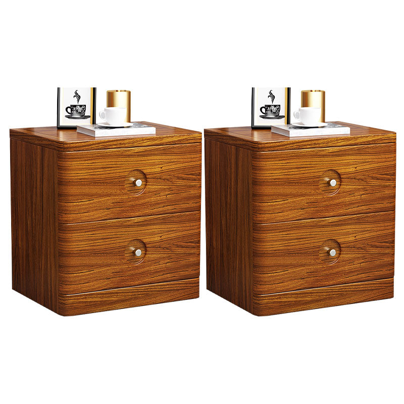 現代的なアクセントテーブルナイトスタンド2引き出し木製ナイトテーブルのためのウッドナイトテーブル