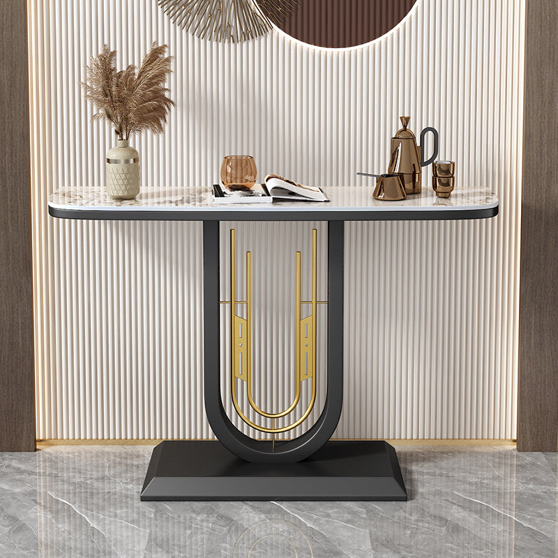 Tavolo console a mezza luna antico tavolo di divano console di finitura in pietra