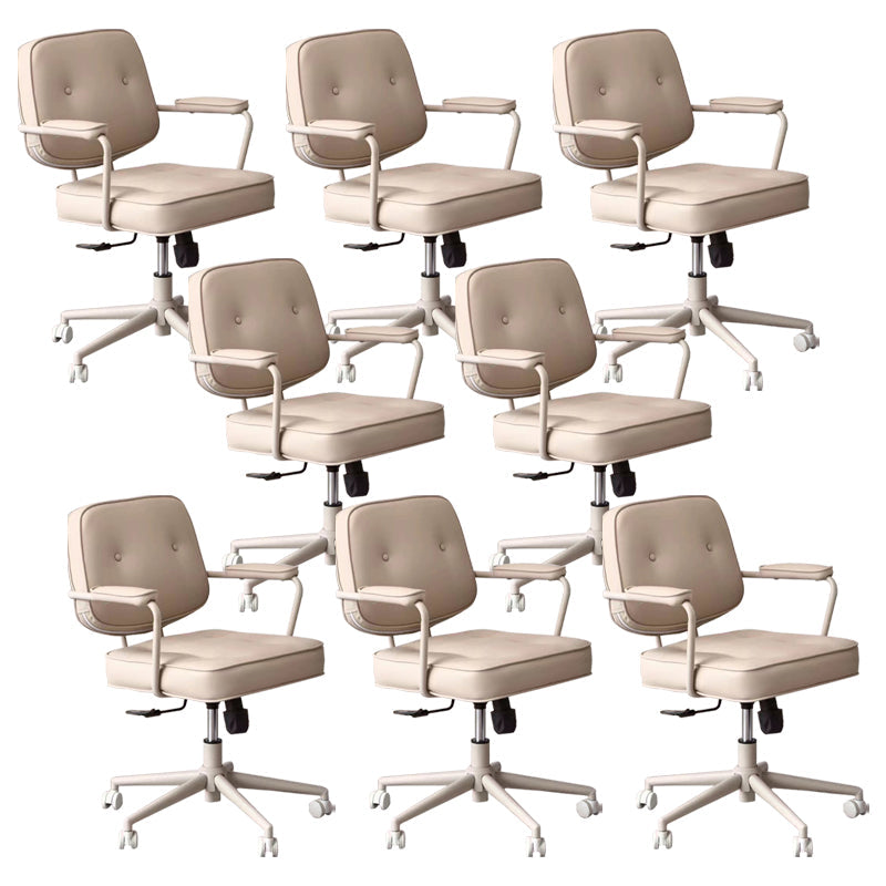 Silla de escritorio de brazos acolchados contemporáneos silla de altura de altura de asiento ajustable para oficina