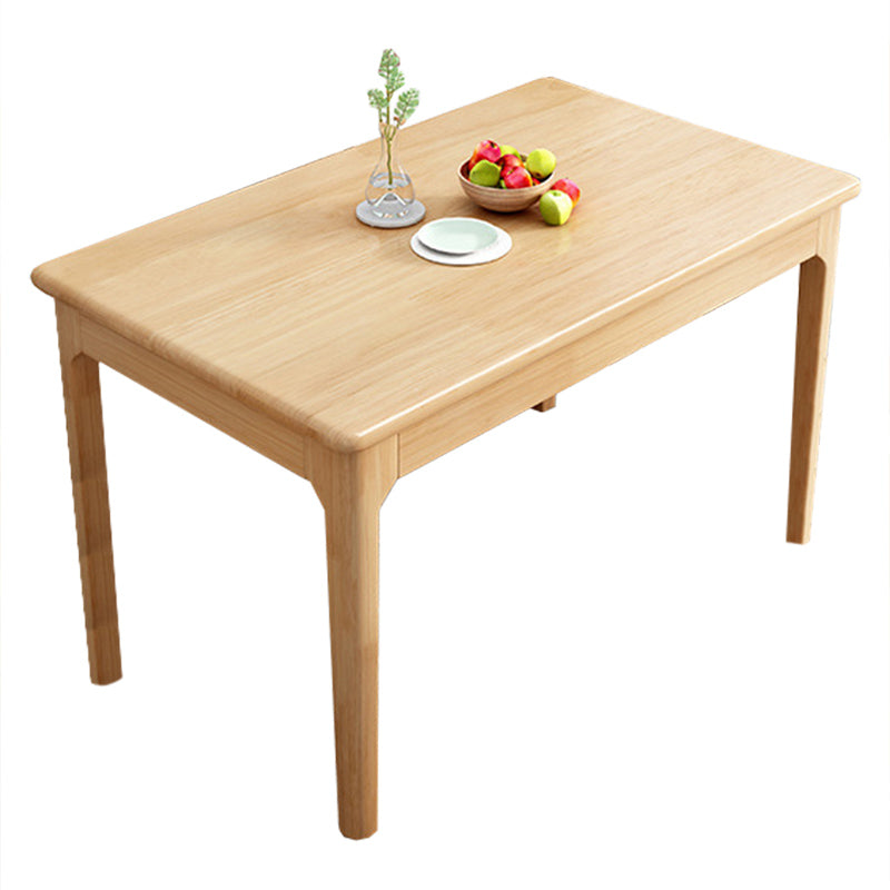 Table de cuisine de salle à manger Table de salle à manger en bois massif en bois d'hévéa