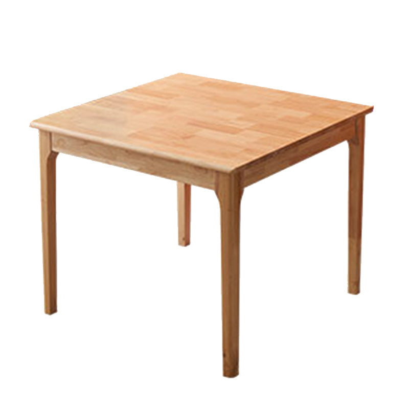 Dining Room Kitchen Table Rubberwood Solid Wood Square Dining Table