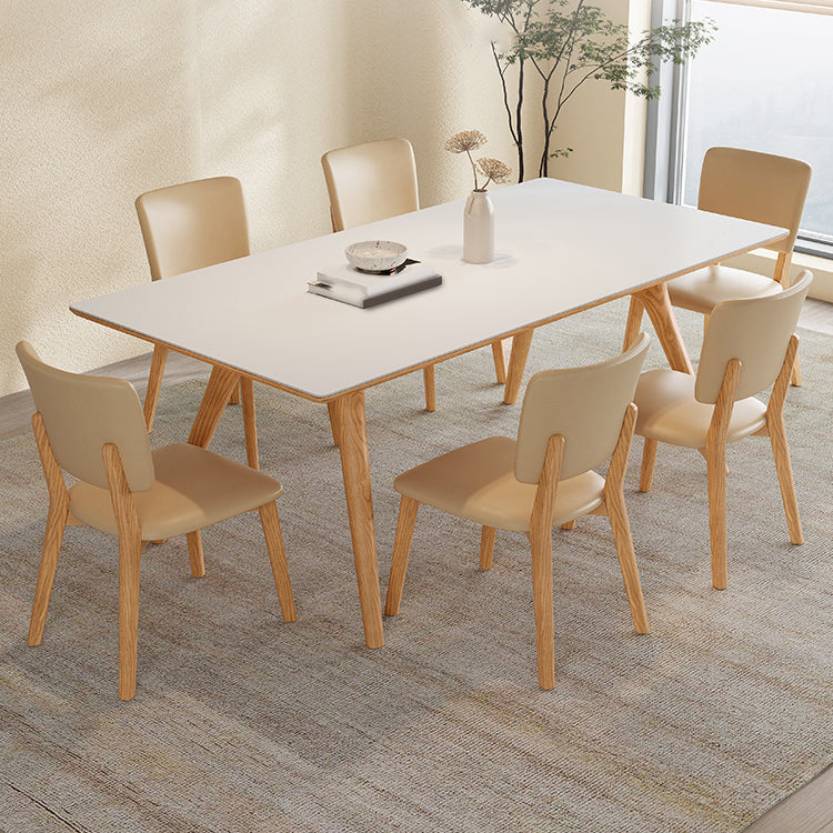 Juego de comedor nórdico 1/4/5/6/7 PCS Mesa y sillas de comedor de madera