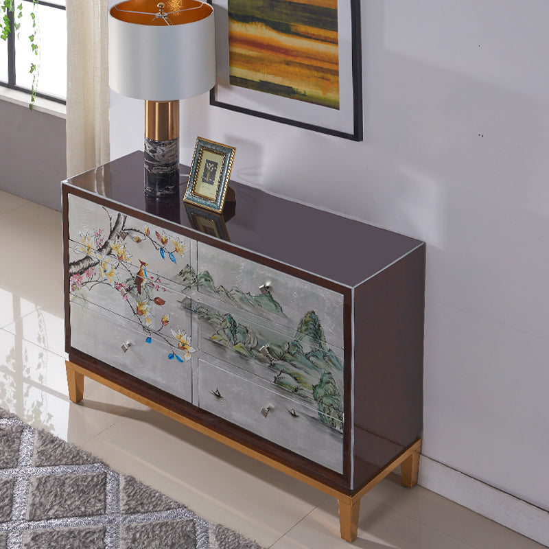 Traditional Solid Wood Storage Chest Horizontal Double Chest