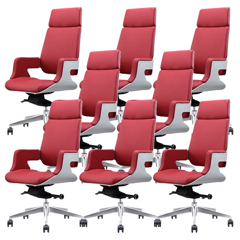 Chaise de bureau à toboggan sans bras moderne chaise de bureau de hauteur de siège réglable avec roues