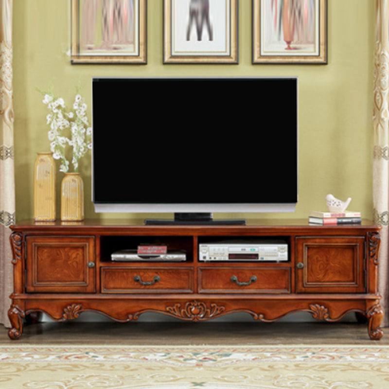 Consolet de télévision traditionnel Console en bois massif console Console TV avec tiroirs