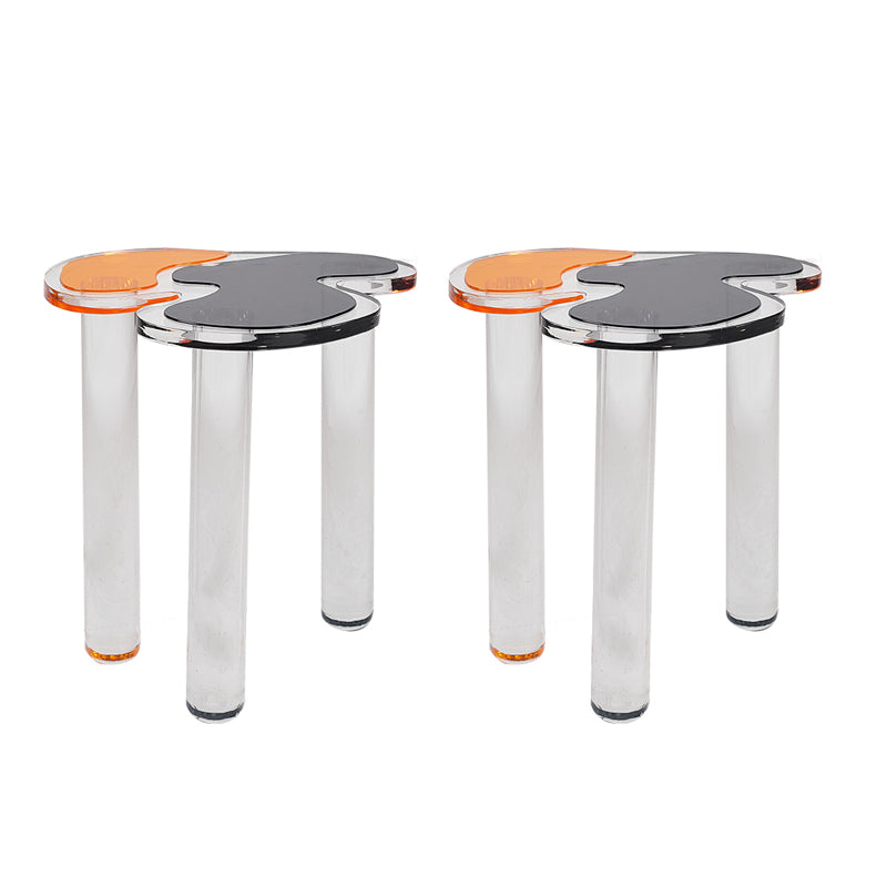 Tavolo d'angolo di plastica modernistico 3 gambe a forma di soggiorno a forma naturale tavolino