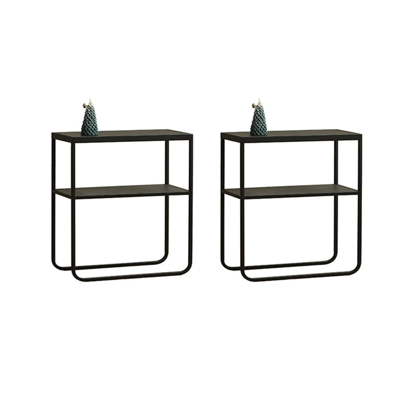 21,65 "tavolo laterale alto 4 gambe tavolo di divano di divano laterale con scaffale