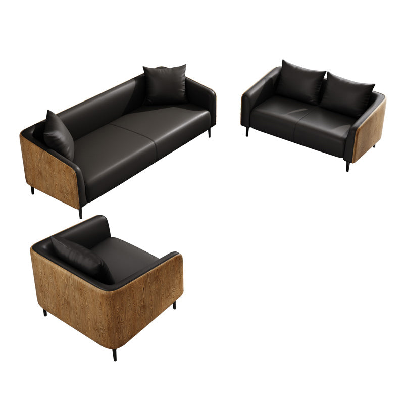 Cuscini industriali soggiorno in fico di divano standard in pelle finta