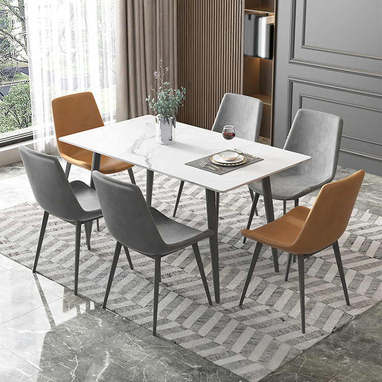Mesa de comedor blanca con sólidos sólidos 1/4/5/7 PCS Modern Dinette Set