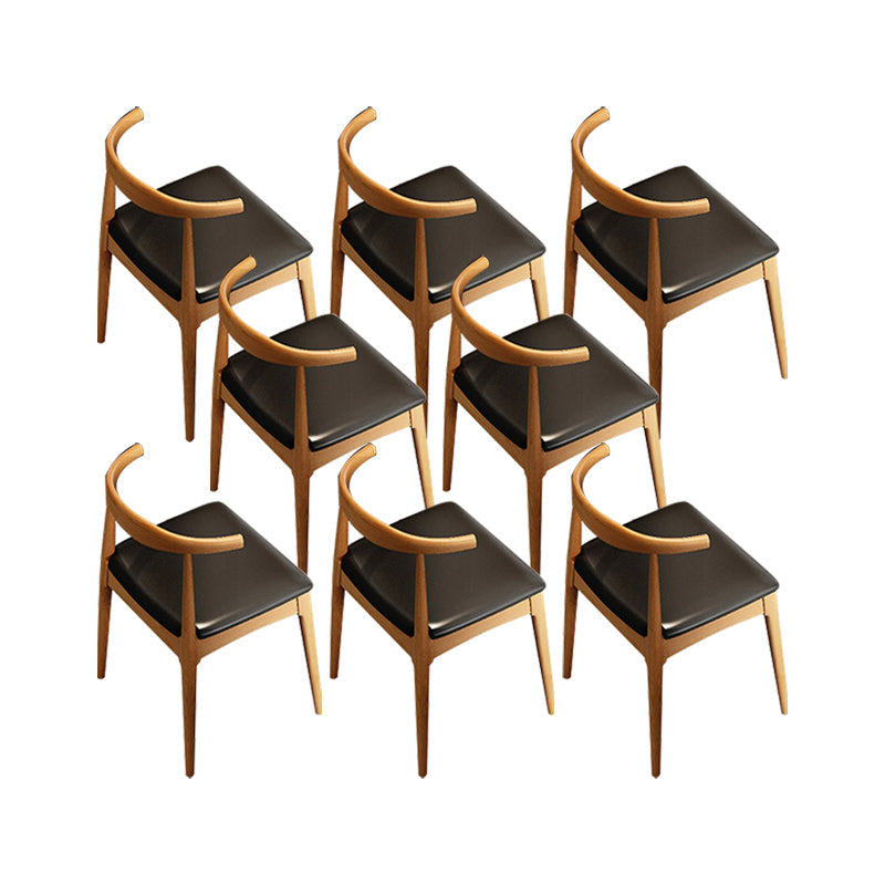 Contemporary Kitchen Dining Chairs Faux Leather Dining Chairs in Natural