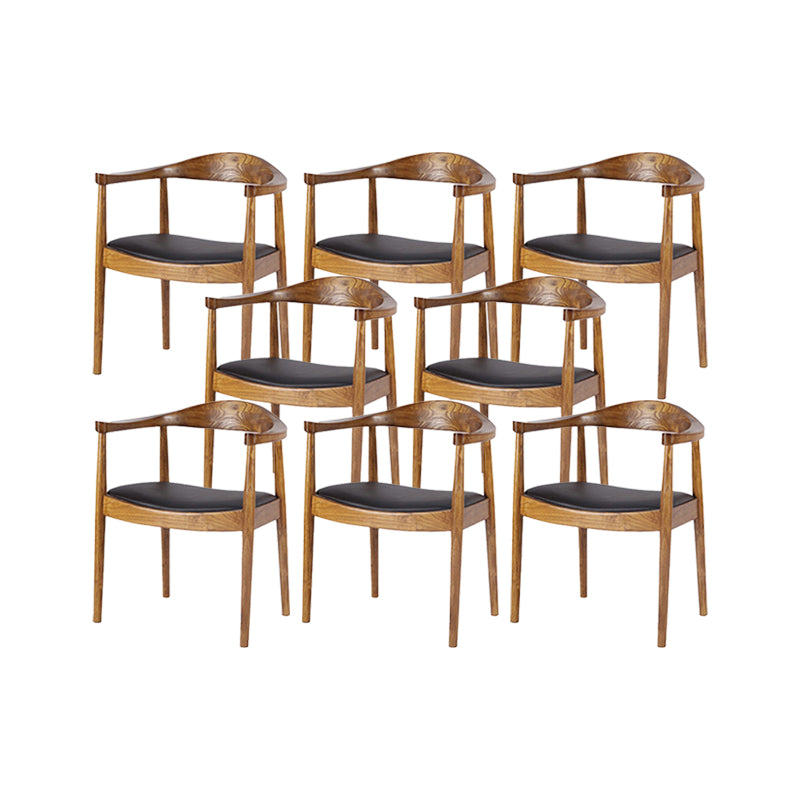 Chaises de salle à manger de cuisine contemporaine chaises en cuir avec base en bois