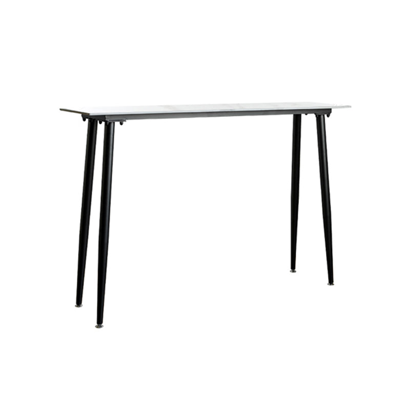 Industriële rechthoekige bar eettafel stenen balktafel met 4 poten