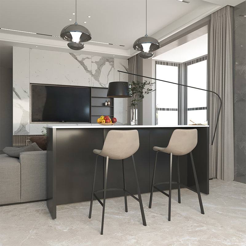 Industrial Style Bar Table Rectangle Stone Fixed Bistro Bar Desk for Indoor Clearhalo 'Bar Furniture' 'Bar Tables' 'bar_tables' 'furn' 'furn_bar_tables' 'Furniture' 'Kitchen & Dining Furniture' 6987380