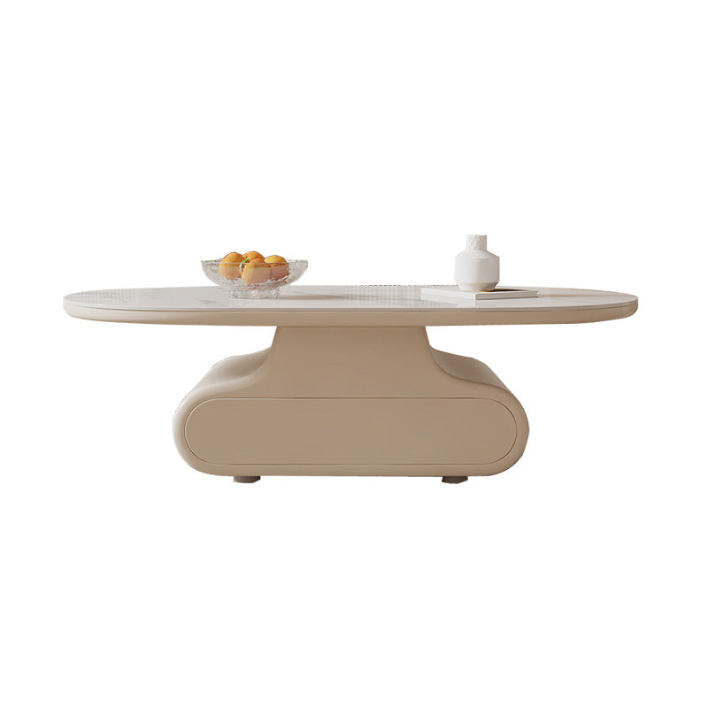 29" Wide Contemporary Coffee Table Single Cocktail Table with Drawer Stone Clearhalo 'Coffee & Accent Tables' 'Coffee Tables' 'coffee_tables' 'furn' 'furn_coffee_tables' 'Furniture' 'Living Room Furniture' 6993223