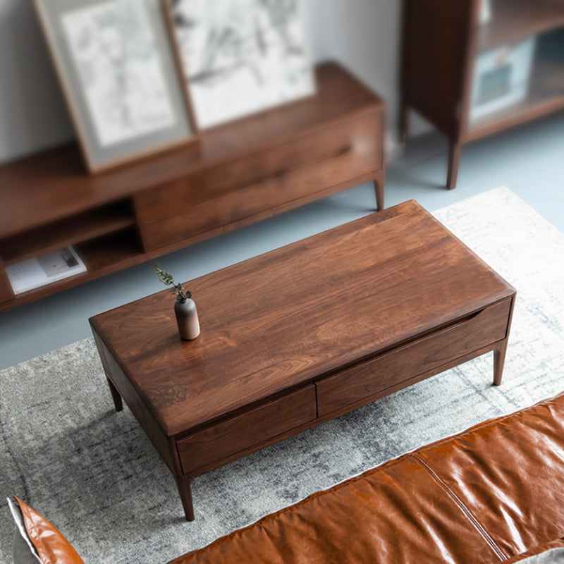 Rectangle Bunching Tables Solid Wood Coffee or End Table with Drawer Clearhalo 'Coffee & Accent Tables' 'Coffee Tables' 'coffee_tables' 'furn' 'furn_coffee_tables' 'Furniture' 'Living Room Furniture' 6993359