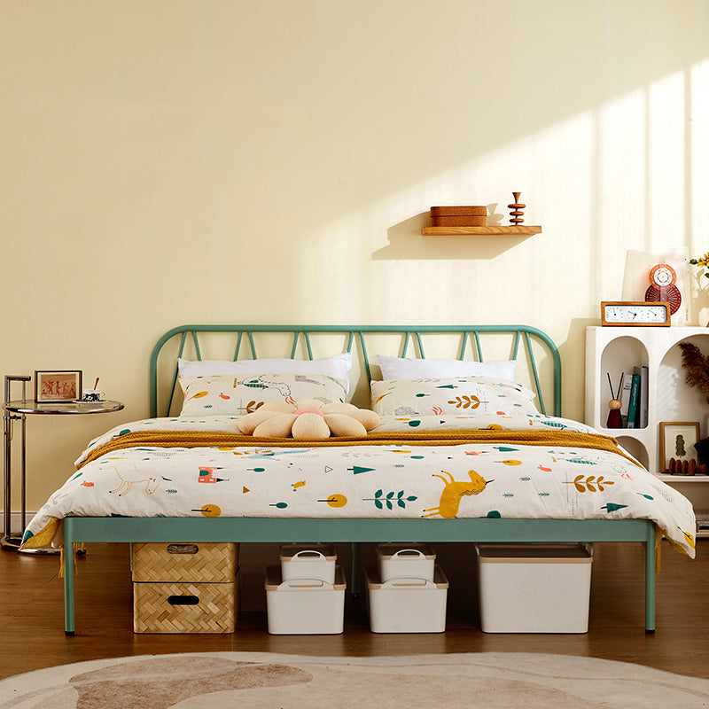 Glam Standard Bed Metal Open-Frame Bed with Custom Gold Legs