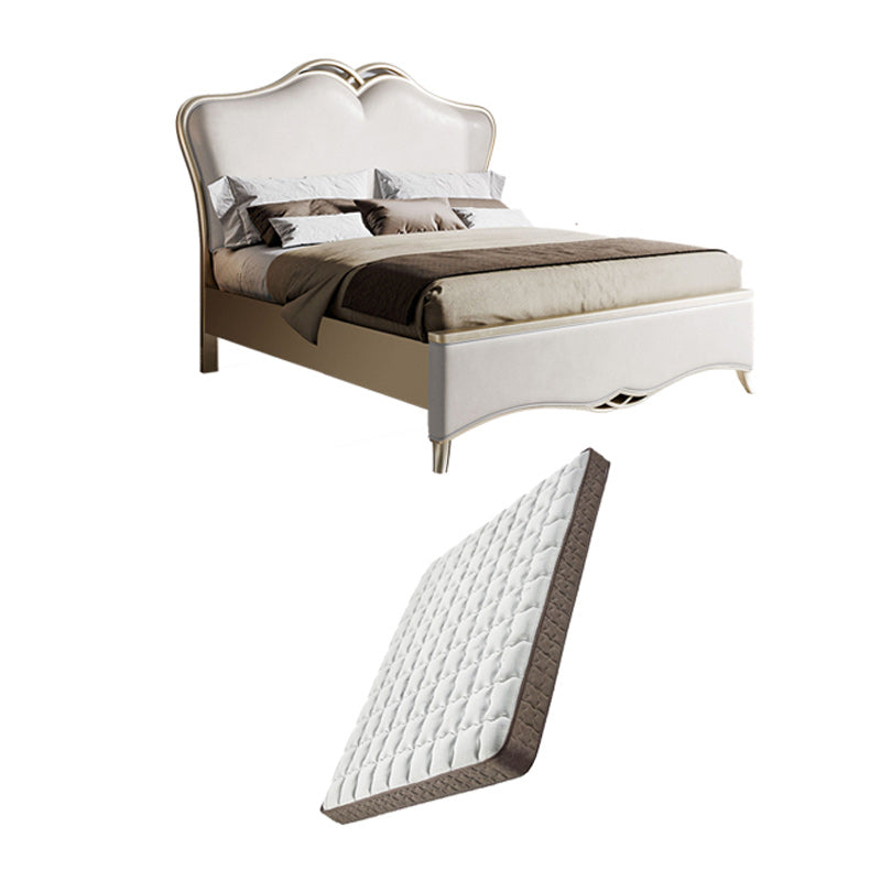 Modern Upholstered Headboard Standard Bed Adjustable Height with Legs