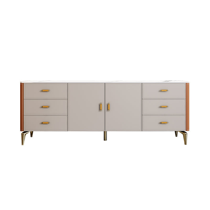 Classic Glam Dresser Stone Storage Chest Dresser with 6 Drawers , 15.6 Inch W