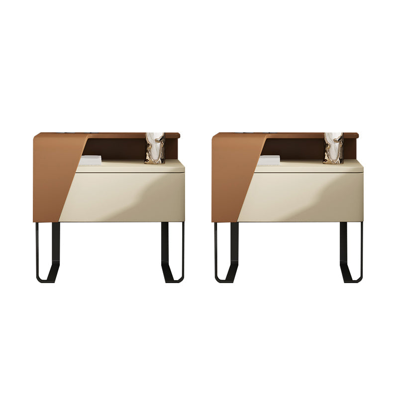 オープンストレージのアクセントテーブルナイトスタンド木製ナイトテーブルベッドルーム用