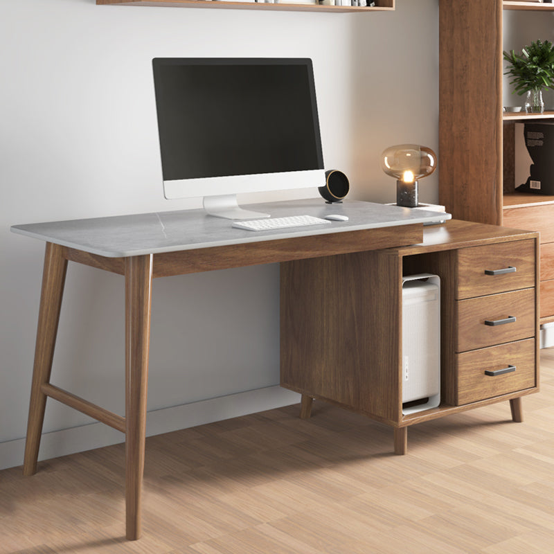 Bureau de bureau en pierre contemporaine du bureau en bois pour bureau